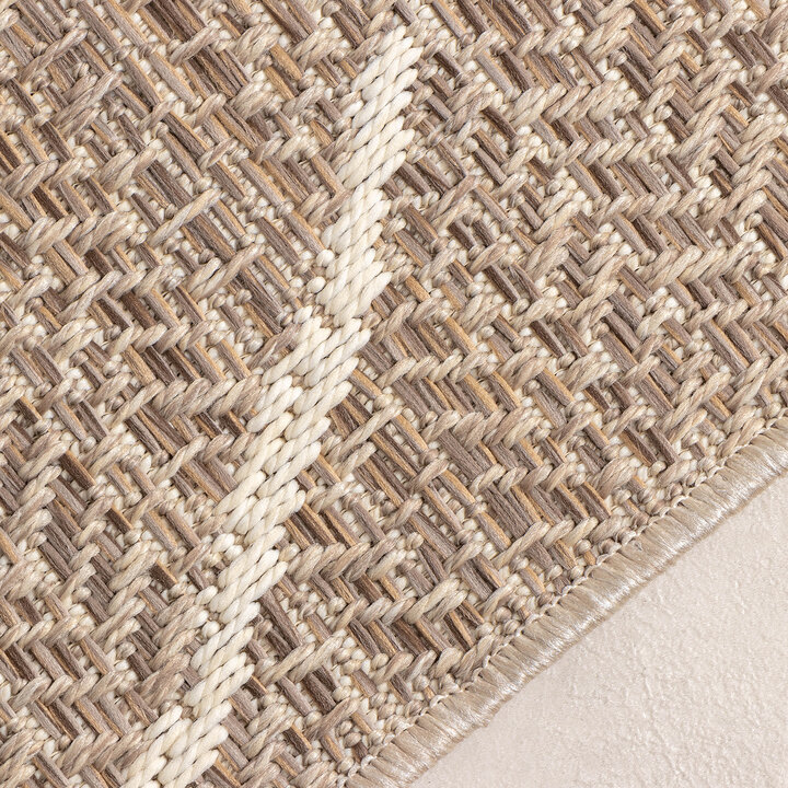 In- & Outdoor Jute Teppich - Fora Lines Natural