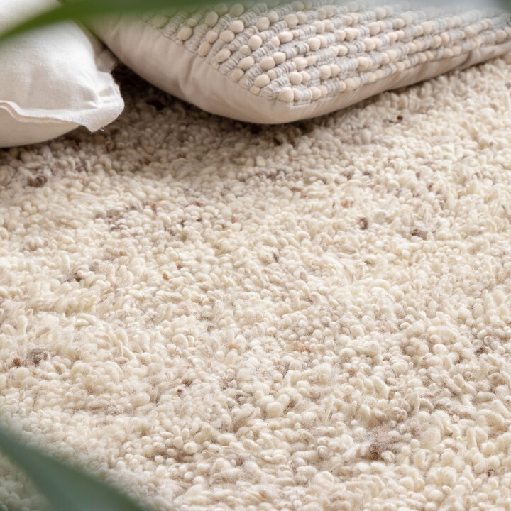 Hochflor Wollteppich - Royal Creme Meliert