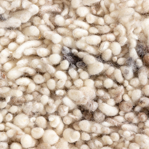 FRAAI | Home & Living Hochflor Wollteppich - Royal Creme/Meliert