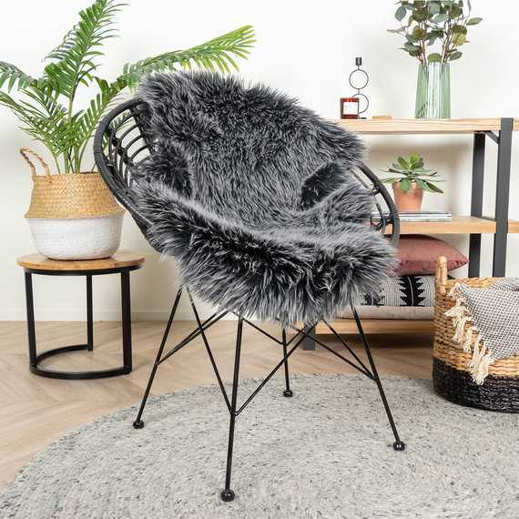 FRAAI | Home & Living Lammfell - Elly Dunkelgrau