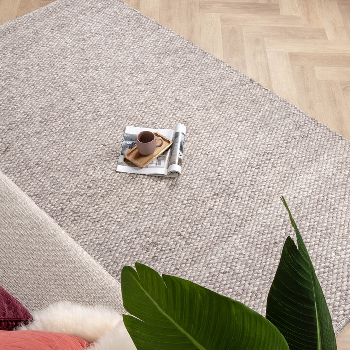 Wollteppich - Brilliant Hellgrau