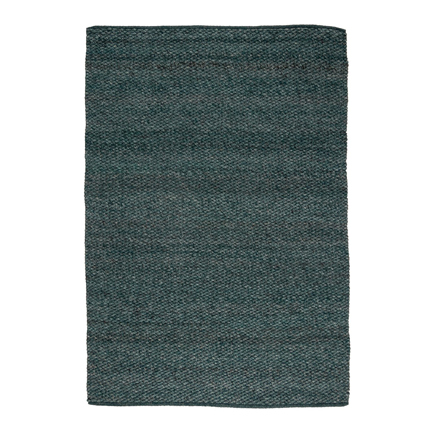 Wollteppich - Brilliant Blau Grün - sfeer