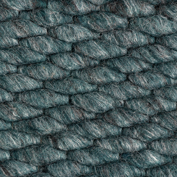 FRAAI | Home & Living Wollteppich - Brilliant Blau/Grün