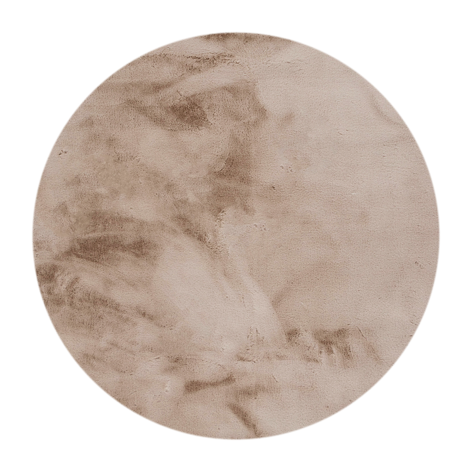 Hochflor Teppich Rund - Comfy Supreme Taupe - sfeer