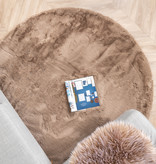 FRAAI | Home & Living Hochflor Teppich Rund - Comfy Taupe