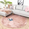 Hochflor Teppich Rund - Comfy Supreme Rosa - thumbnail