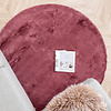 Hochflor Teppich Rund - Comfy Dunkelrosa 