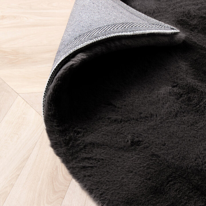 Hochflor Läufer - Comfy Supreme Schwarz