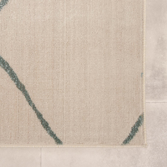 FRAAI | Home & Living Teppich Skandinavisch - Odin Lines Creme/Grün