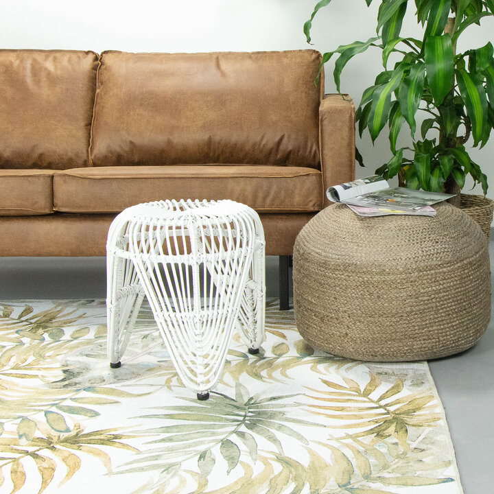 Boho Teppich - Palmier Blätter Naturel