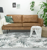 FRAAI | Home & Living Boho Teppich - Palmier Blätter Grau