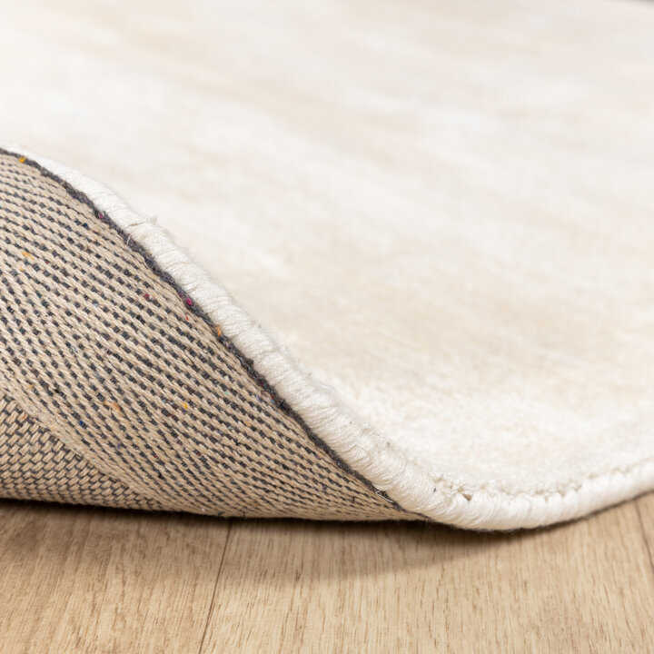 Viskose Teppich Rund - Pearl Creme