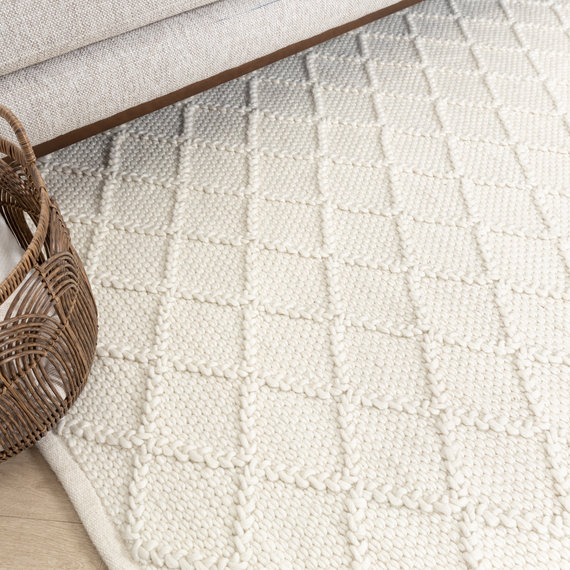FRAAI | Home & Living Wollteppich - Knit Creme
