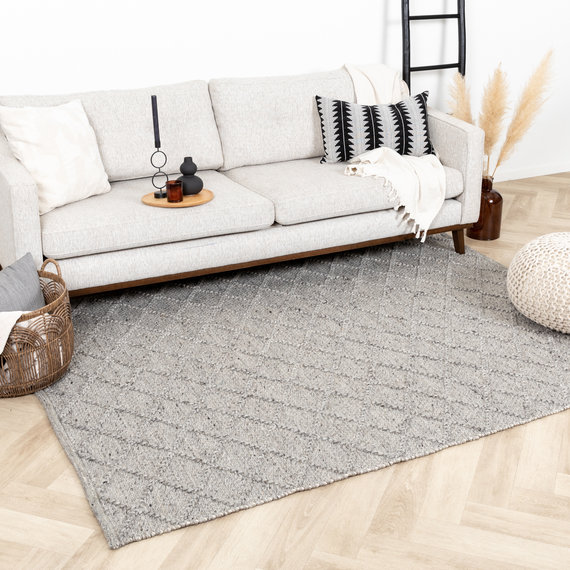 FRAAI | Home & Living Wollteppich - Knit Grau