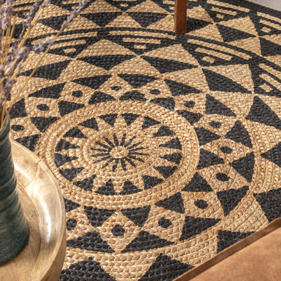 FRAAI | Home & Living Jute Teppich Rund - Henna Maya Natur