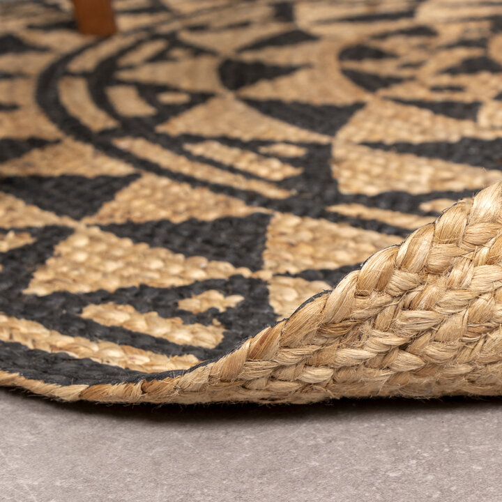 Jute Teppich Rund - Henna Maya Natur