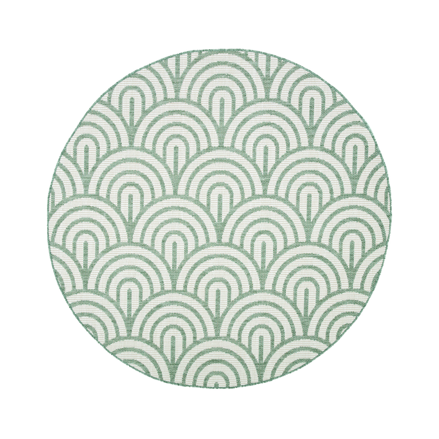 In- & Outdoor Teppich Rund - Summer Arch Grün - sfeer