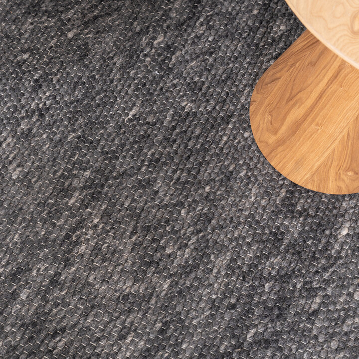 Wollteppich - Feline Anthrazit Meliert