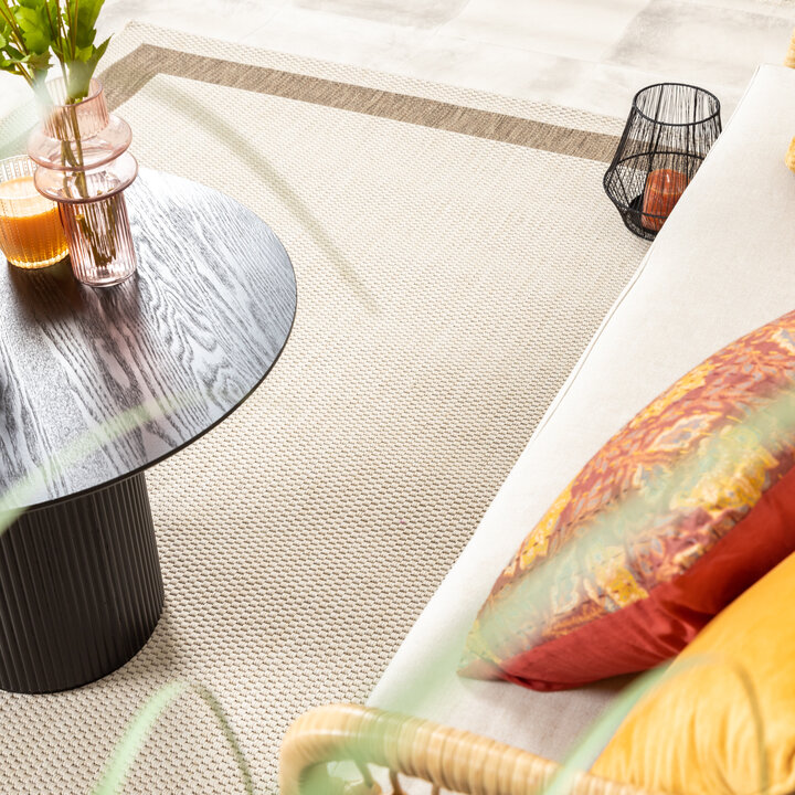 In- & Outdoor Jute Teppich - Nomad Edge Creme