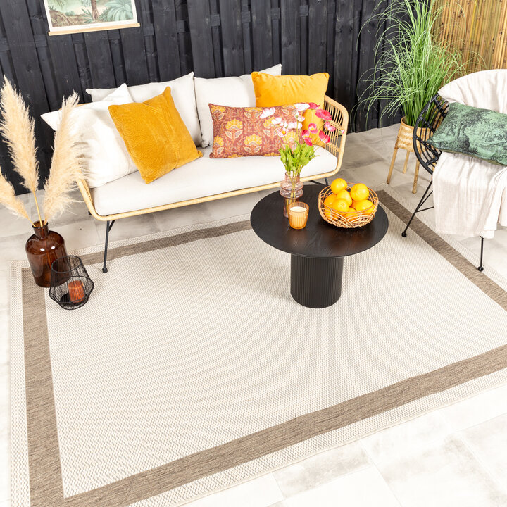 In- & Outdoor Jute Teppich - Nomad Edge Creme