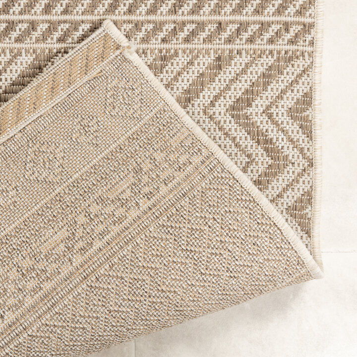 In- & Outdoor Jute Teppich - Nomad Aztec Creme