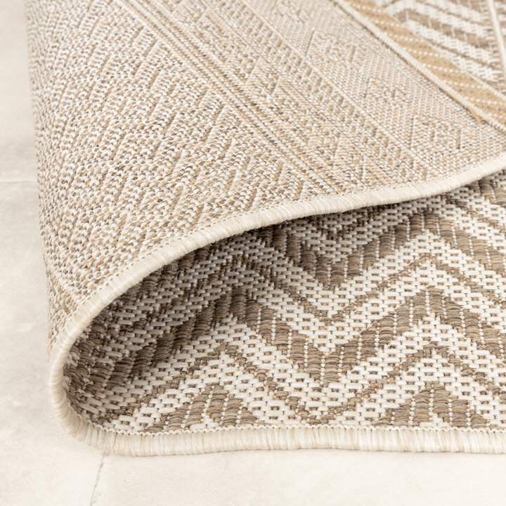 In- & Outdoor Jute Teppich - Nomad Aztec Creme