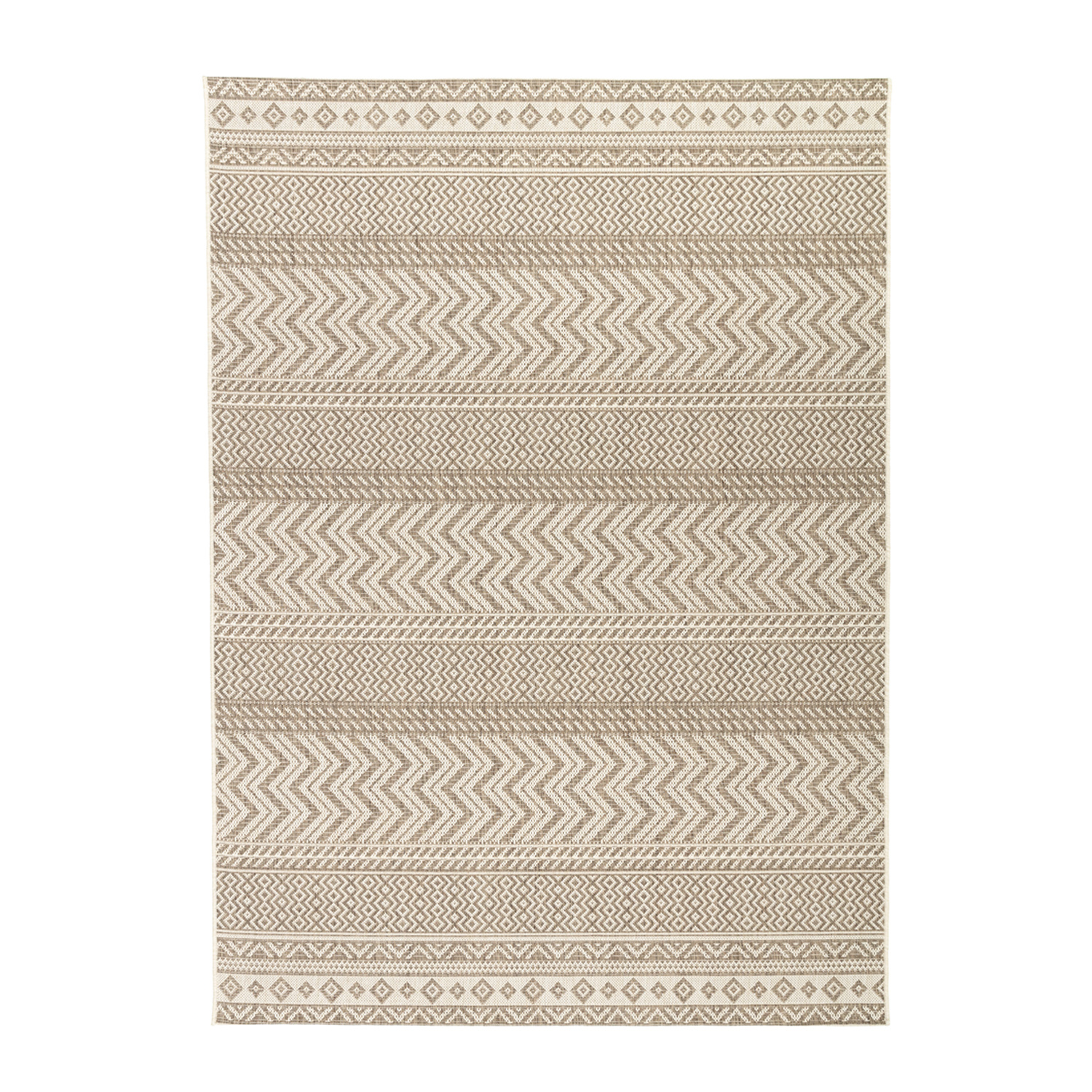 In- & Outdoor Jute Teppich - Nomad Aztec Creme - sfeer