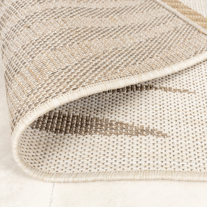 In- & Outdoor Jute Teppich - Nomad Leaves Creme