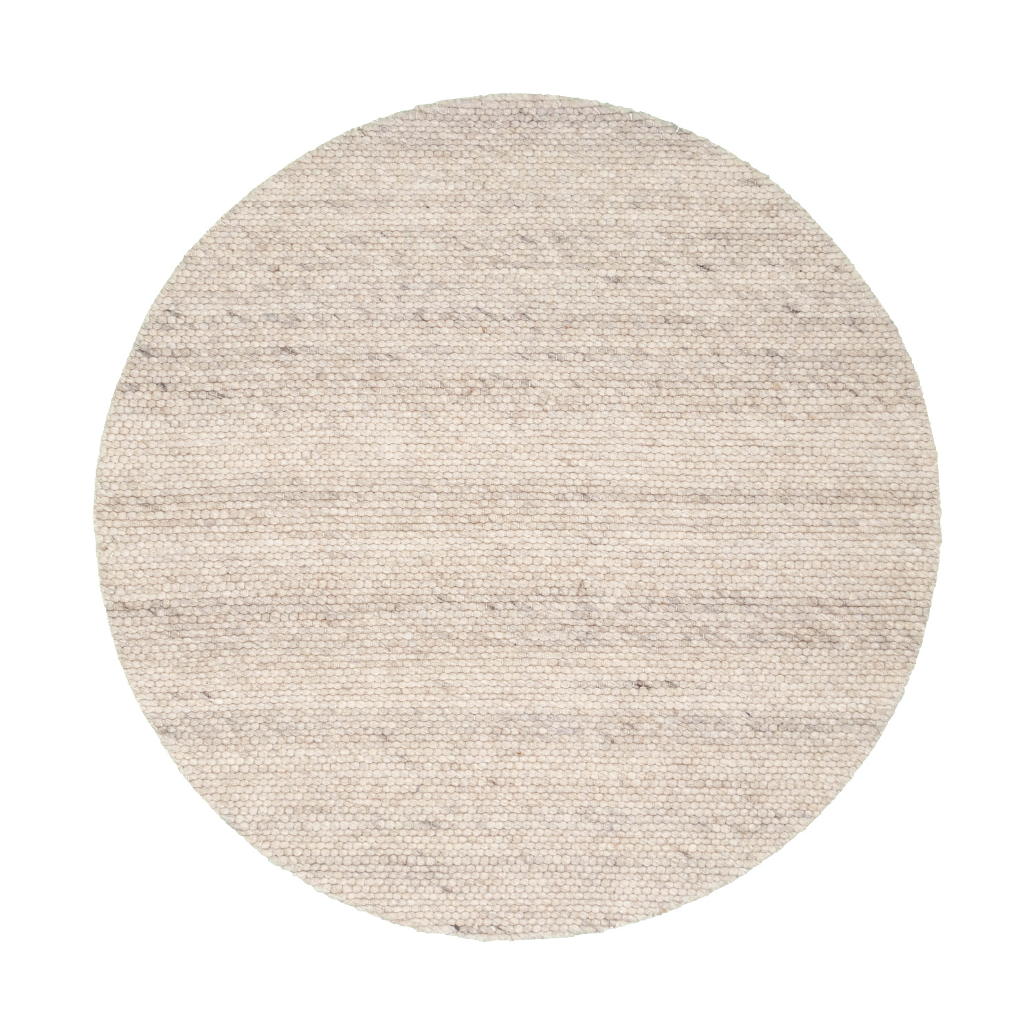 Wollteppich Rund - Feline Weiß Meliert - sfeer