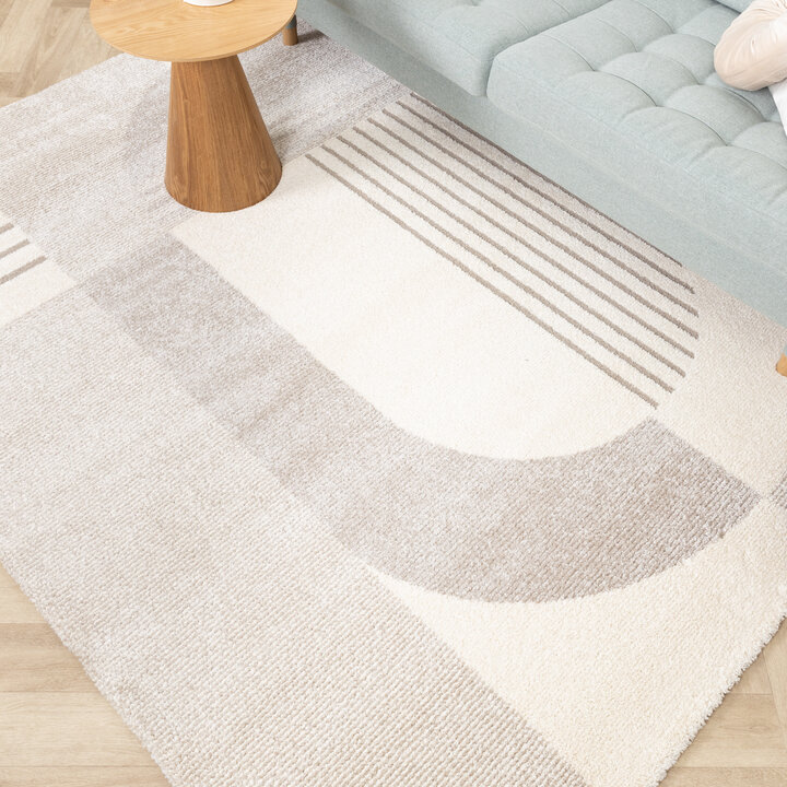 Hochflor Teppich - Serene Shapes Creme