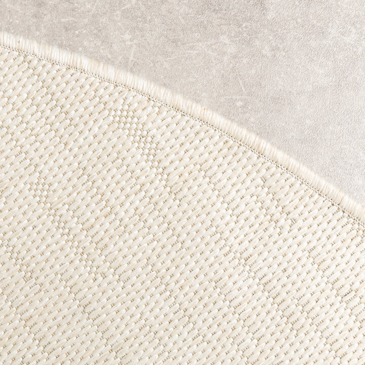 In- & Outdoor Teppich Rund - Malta Melange Creme
