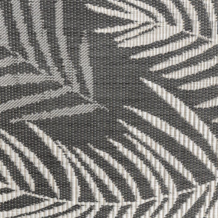 In-& Outdoor Teppich - Malta Leaves Schwarz