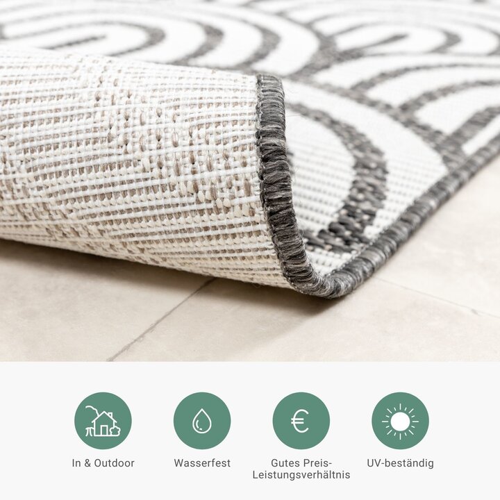 In- & Outdoor Teppich - Summer Arch Grau