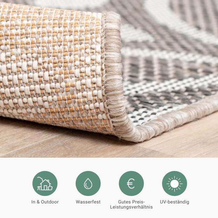 In- & Outdoor Teppich - Summer Pattern Grau