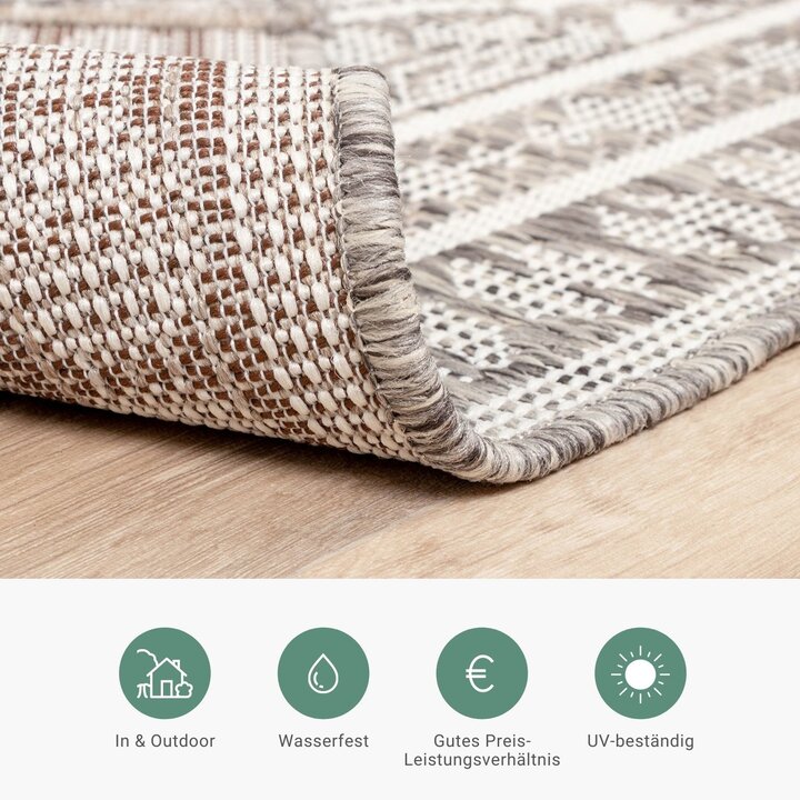 In- & Outdoor Teppich - Summer Oriental Hellgrau