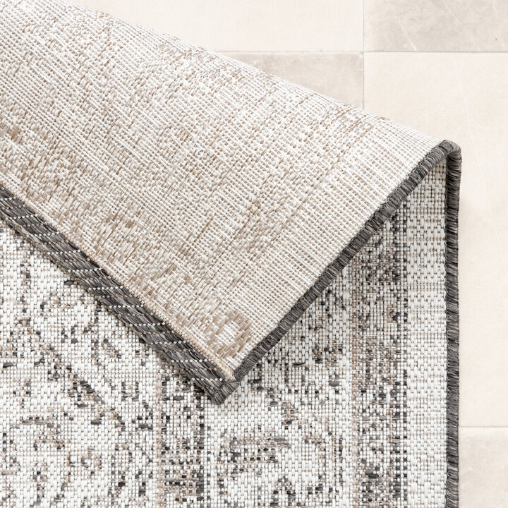 In- & Outdoor Teppich Vintage - Victoria Aztec Grau