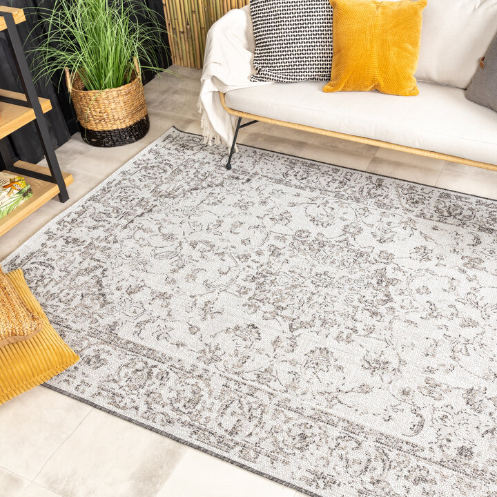 In- & Outdoor Teppich Vintage - Victoria Oriental Grau
