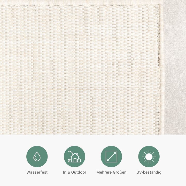 In-& Outdoor Teppich - Malta Melange Creme