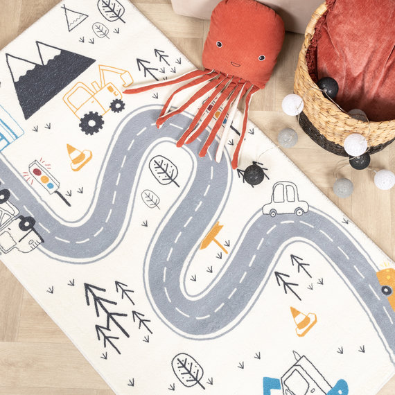FRAAI | Home & Living Spielteppich Auto - Dex Road Blau