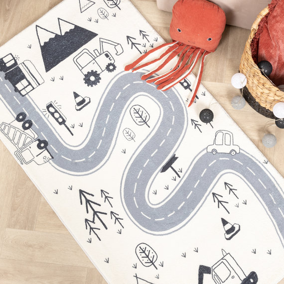 FRAAI | Home & Living Spielteppich Auto - Dex Road Schwarz