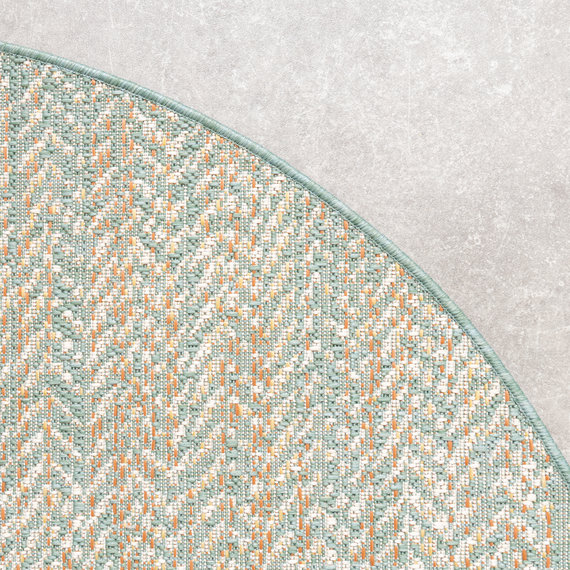FRAAI | Home & Living In- & Outdoor Teppich Rund - Playa Aztec Grün