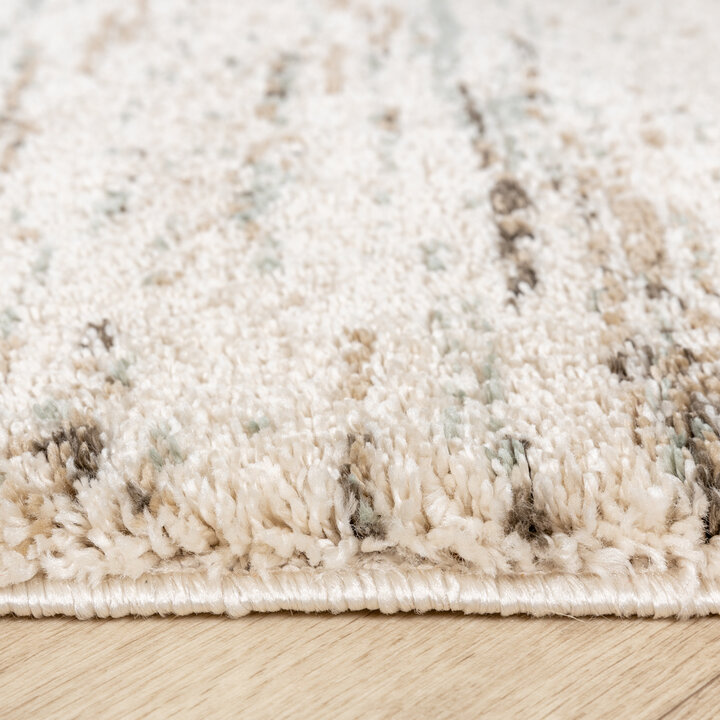 Hochflor Teppich - Blend Creme Blau