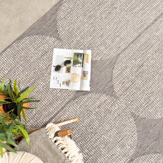FRAAI | Home & Living In- & Outdoor Teppich - Porto Curves Hellgrau