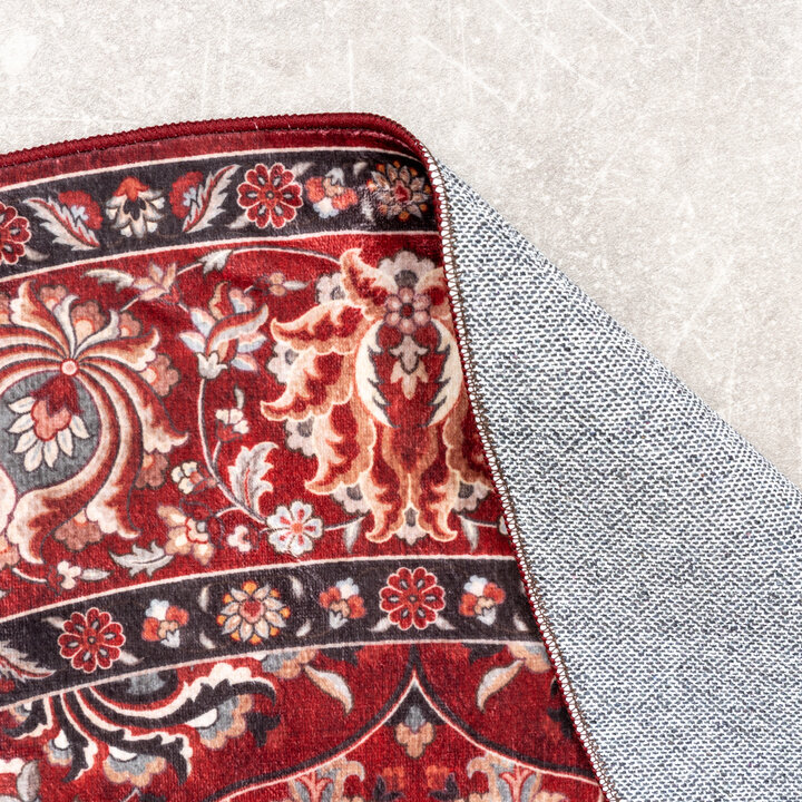 Teppich Vintage Rund - Imagine Medaillon Rot