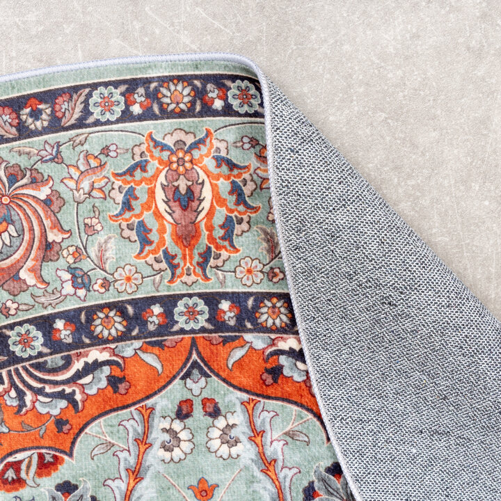 Teppich Vintage Rund - Imagine Medaillon Grün