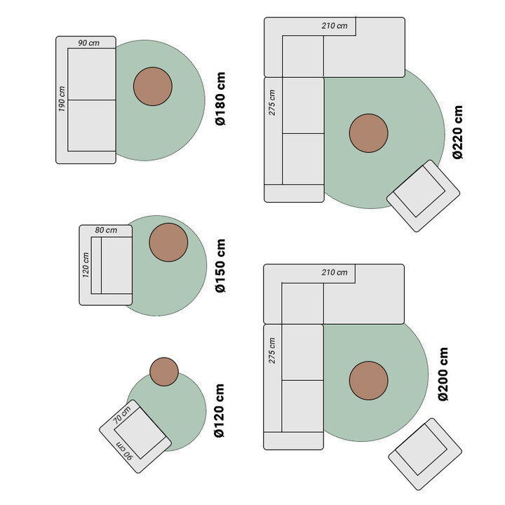Teppich Vintage Rund - Imagine Medaillon Bunt