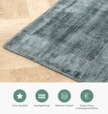 FRAAI | Home & Living Viskose Teppich Rund - Pearl Blau/Grün