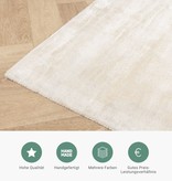 FRAAI | Home & Living Viskose Teppich Rund - Pearl Creme