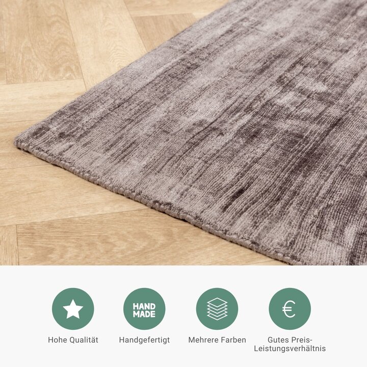 Viskose Teppich - Pearl Grau