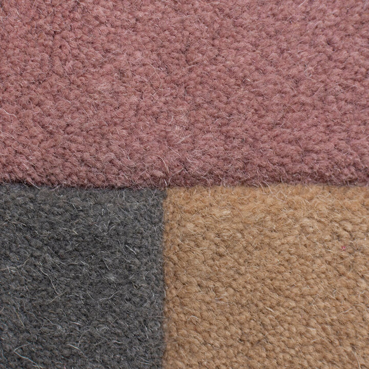 Abstrakt Teppich - Stracto Collage Rosa Beige